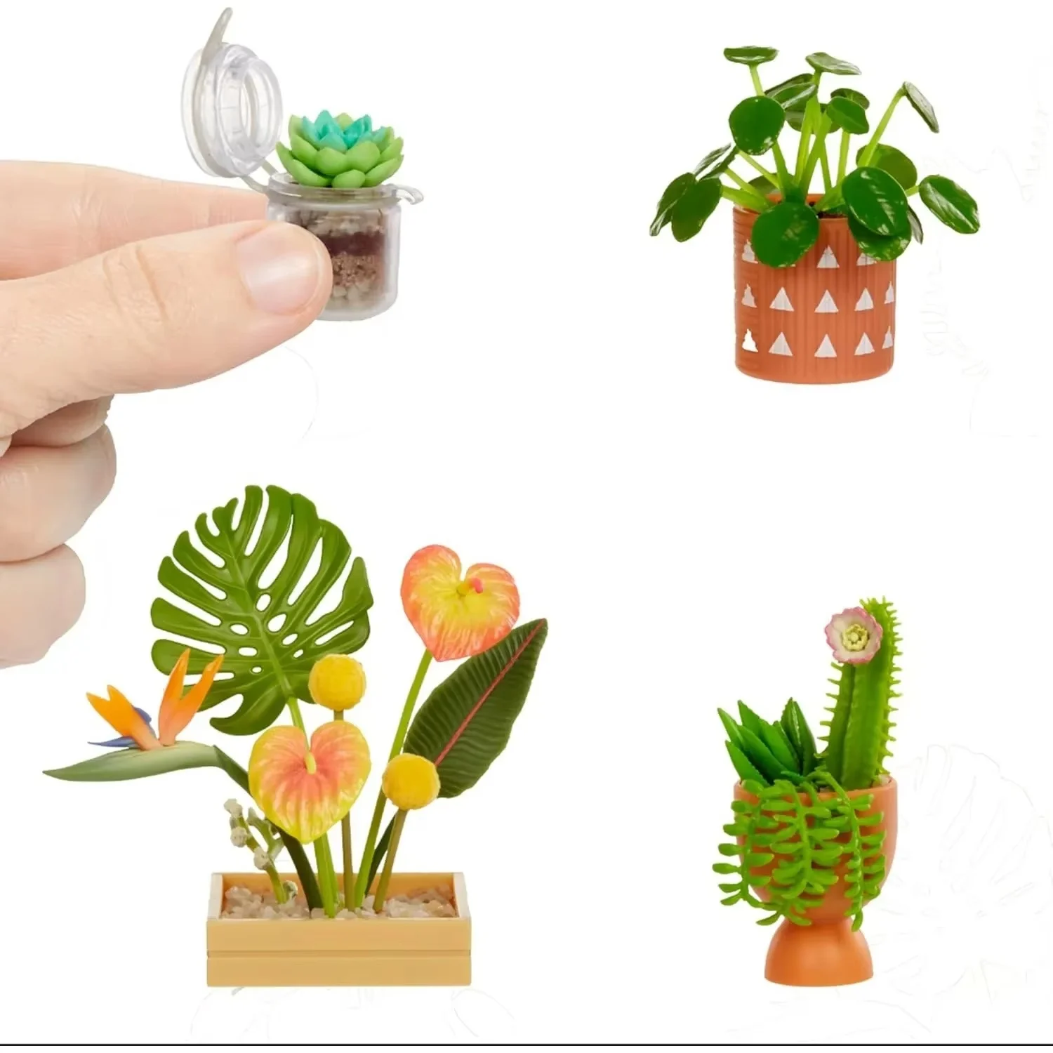 Original Miniverse Botanicals Mini Plant Potted Flower Farm Dining Table Set blind box diy figure halloween Birthday Gift toys