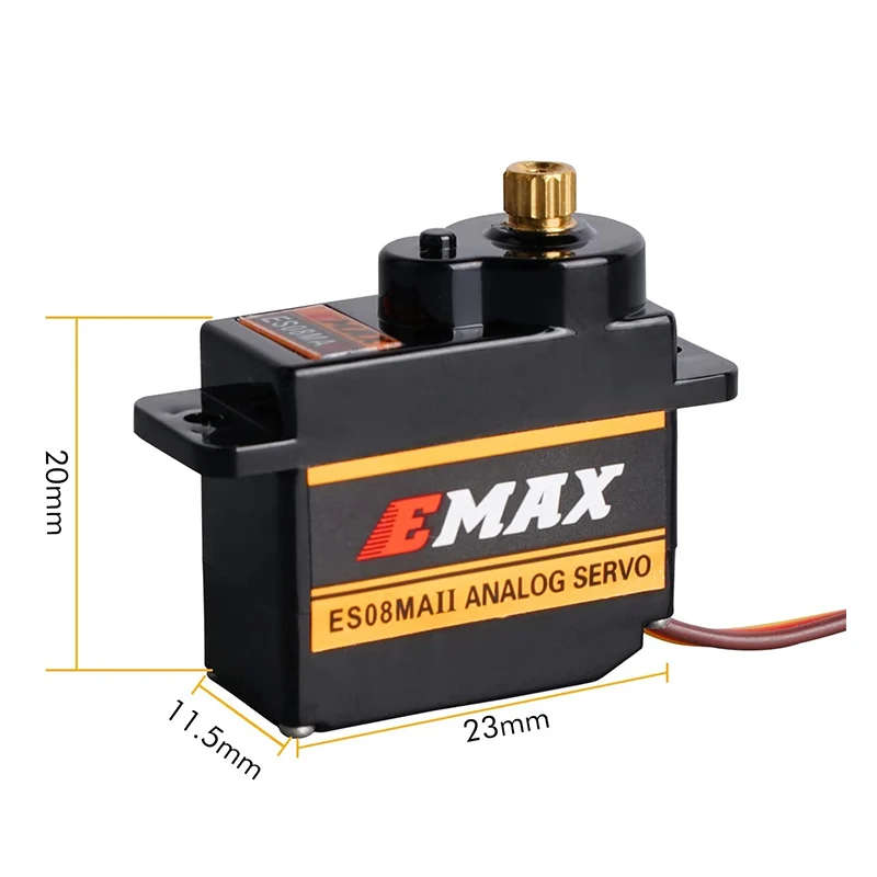 1PCS EMAX Servo ES08MA II 12g Mini Metal Gear Analog Servo for RC Model&Robot PWM