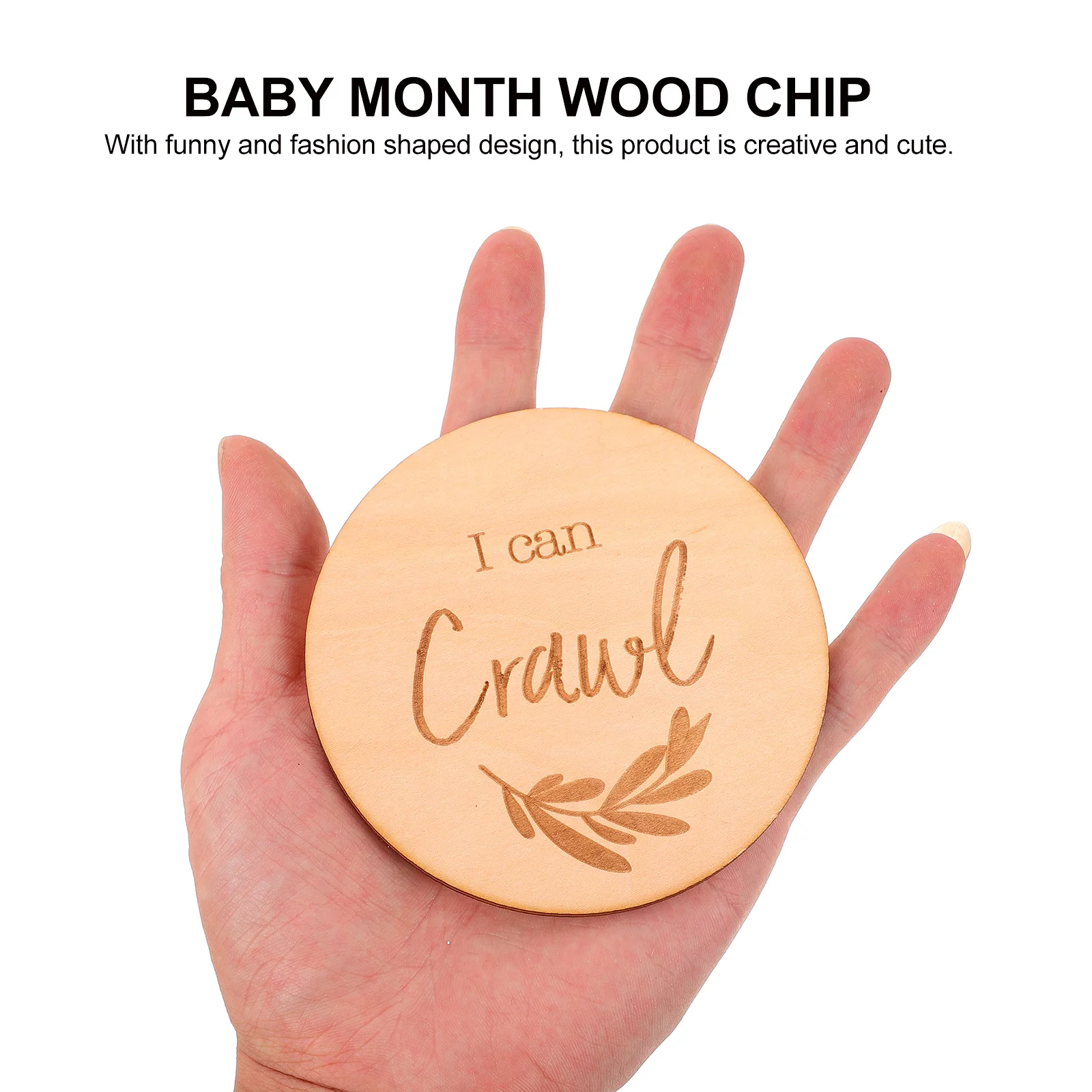 12 Pcs Baby Month Wood Chips Monthly Cards Milestone Birth Newborn Memorial Book Infant Growth