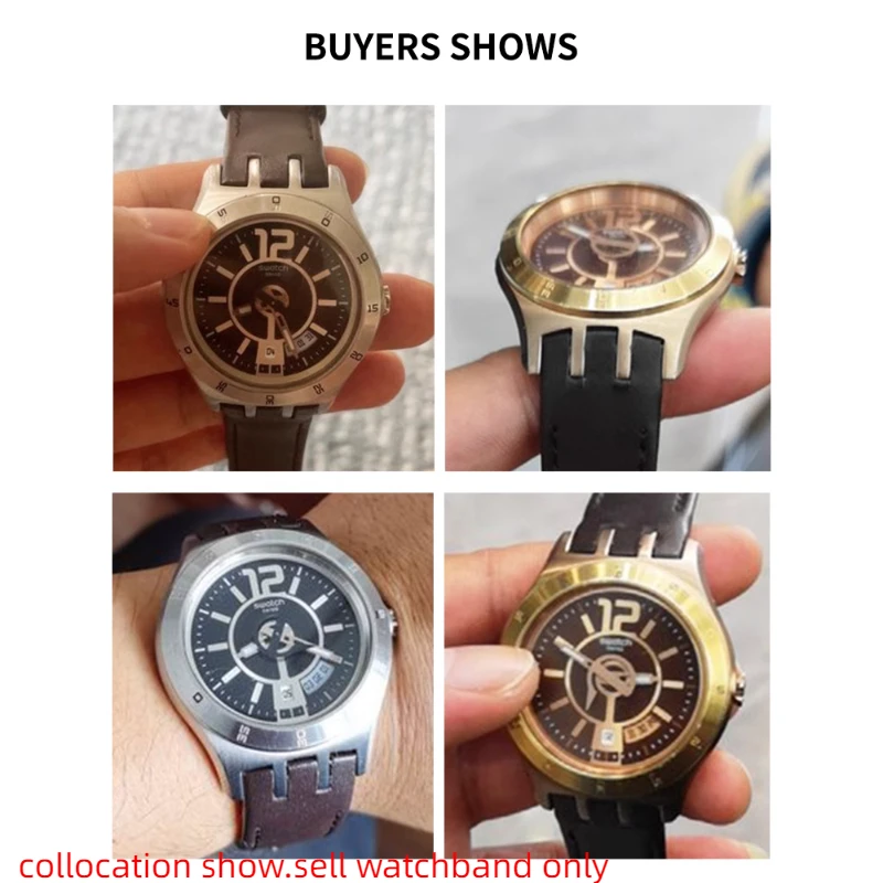 حزام ساعة من الجلد الطبيعي للرجال ، حزام ساعة منحني النهاية ، اكسسوارات مشبك قابلة للطي ، 20 مللي متر ، YTS401 ، 402 ، 403 ، 402 ، 409 ، 713 ، YTB400