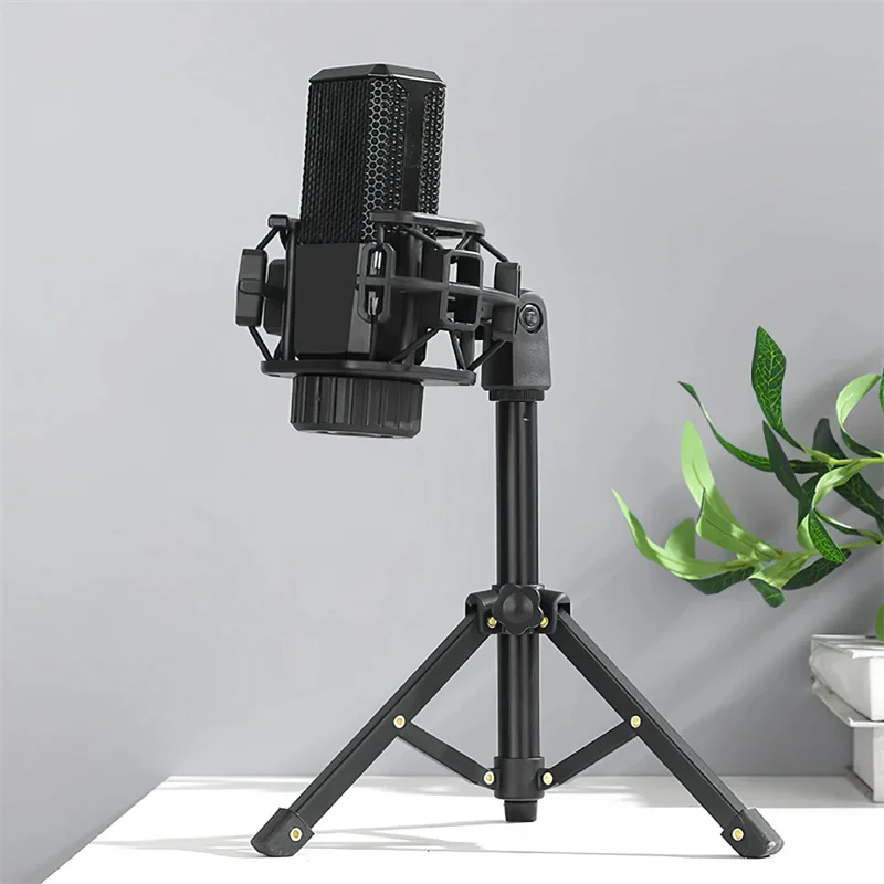 Portable Desktop Alloy Tripod Microphone Stand Table Microphone Tripod Stand for Desk Desk Mic Tripod Stand Tripod Mic Holder