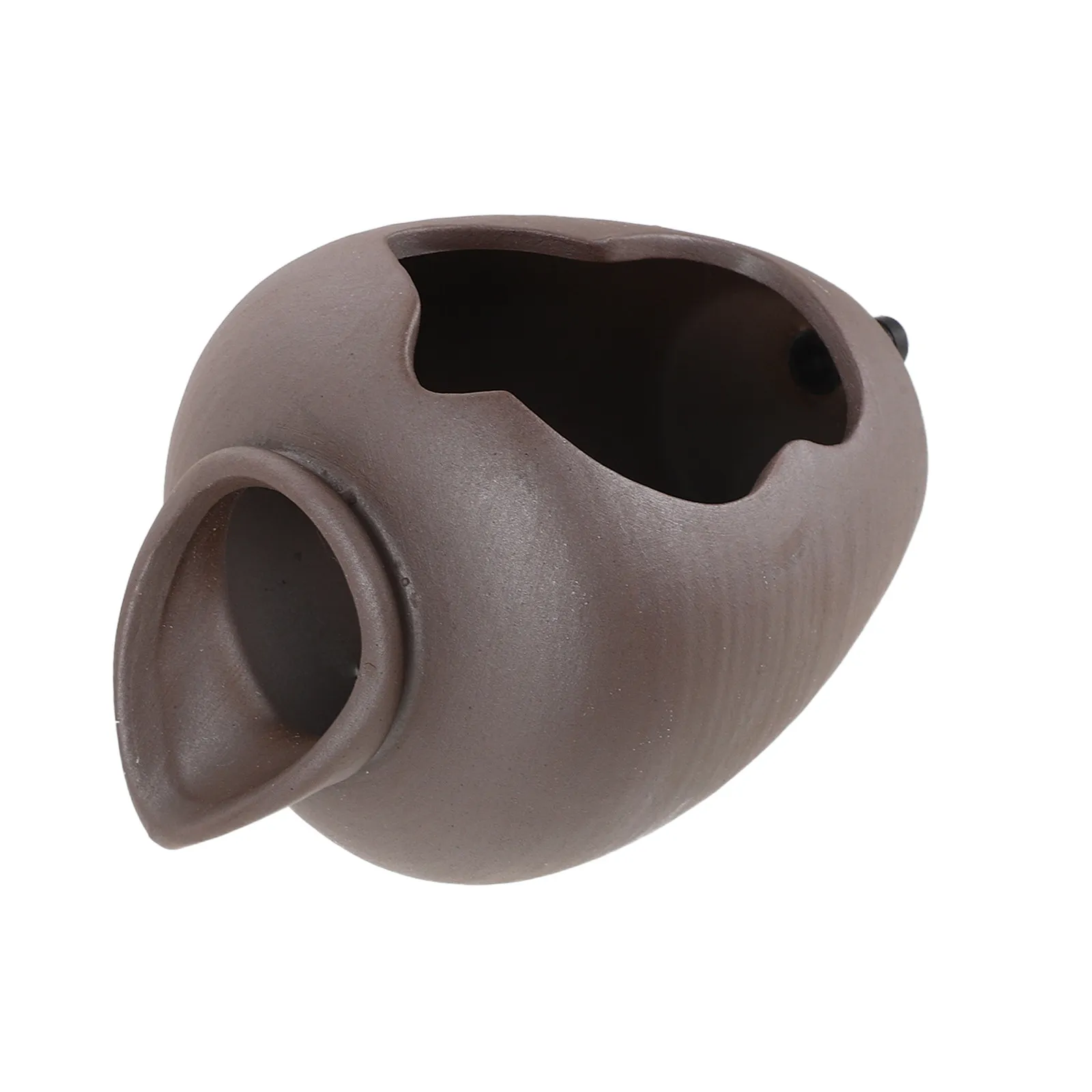 Ceramic Circulating Water Jar Outdoor Garden Waterfall Fountain Decorative Brown Patio Courtyard Landscape Quiet Recirculating