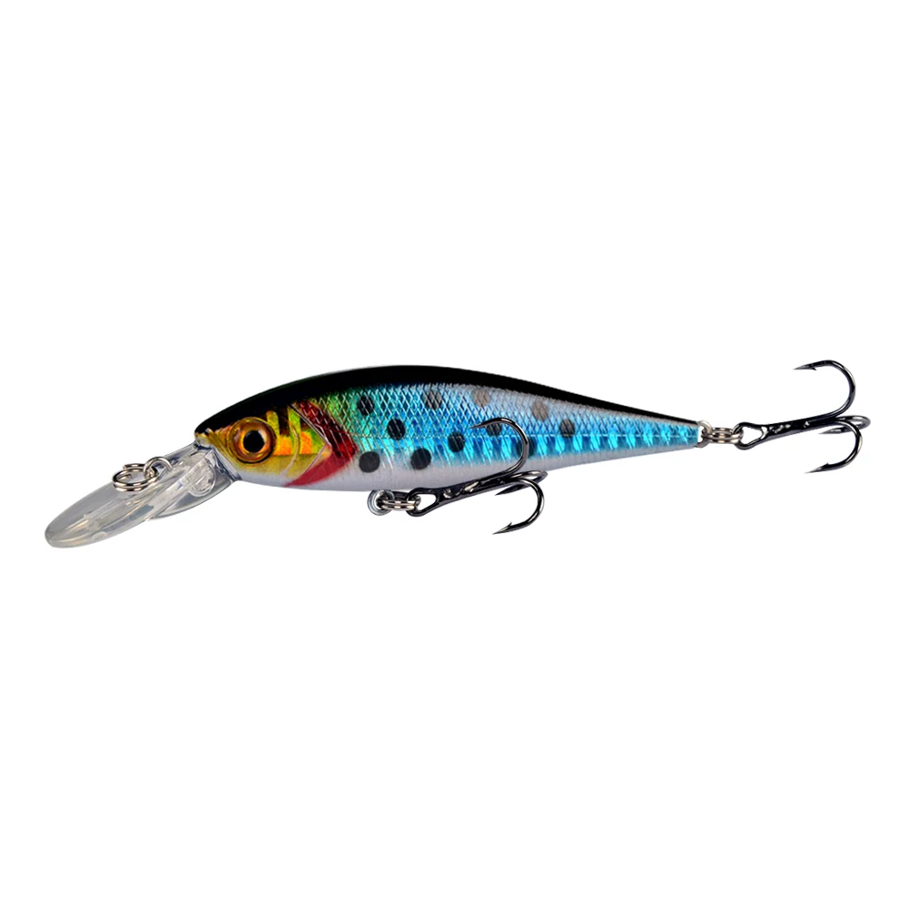 LINGYUE 1Pc Floating Minnow Bait Fishing Lure 100mm 9g Hard Wobbler For Trolling Pesca Peche Diving 2m Isca Artificial