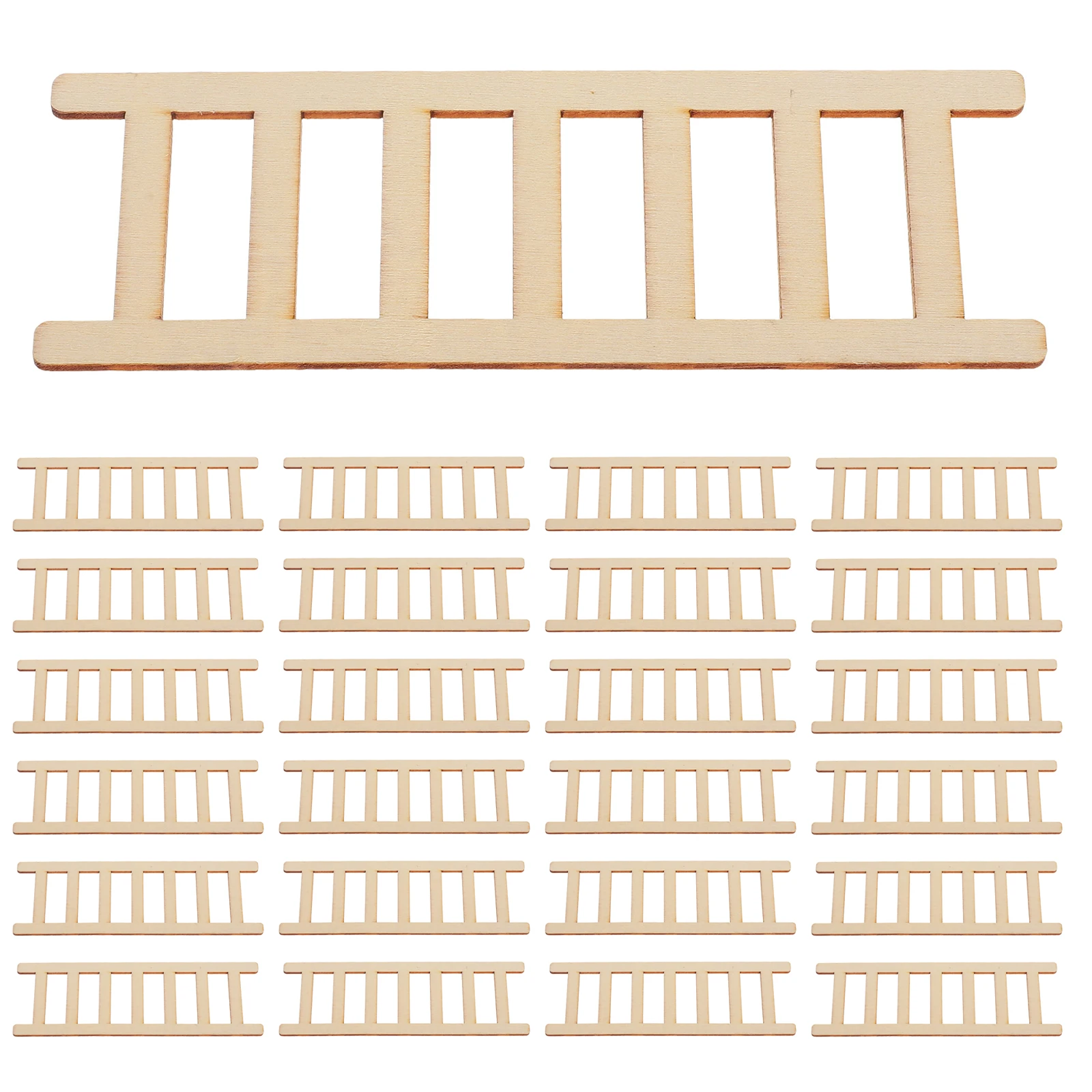 

50 Pcs Dollhouse Furniture Ladder Fairy Garden Mini Model Compact Landscape Decoration DIY Tiny Staircase