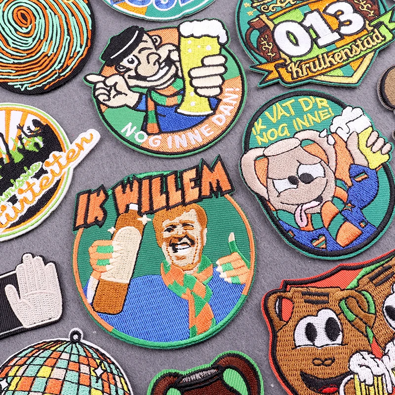 رقعة تطريز كرنفال كرنفال كرويكينجون ، مكواة على رقعات للملابس ، رقعات كرنفال مقلمة ، رقعات كرنفال بيرة #1