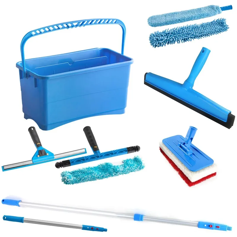 

Professional Window Cleaning Tool Kit Microfiber Window Glass Cleaning Cleaning and Floor Scrubber Scraper with Extension Rod