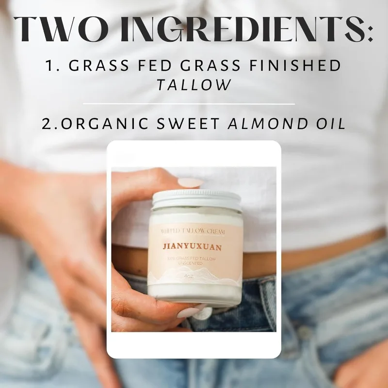 120ml Honey Butter Cream Moisturizing and Skin-Nourishing Grass-fed Butter Cream Tallow Blam