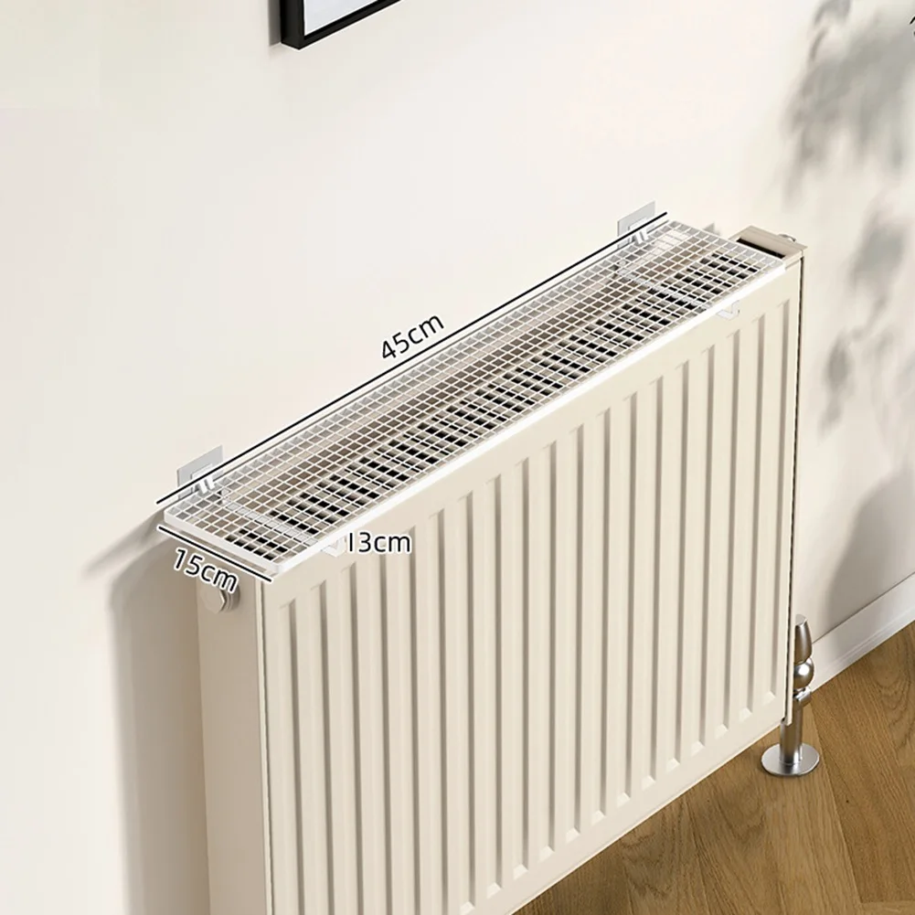 Iron Radiator Top Shelf Decorative Cover Household Radiator Drying Rack Clothes Hanger 15x45cm  Saving Space Radiator Shelf