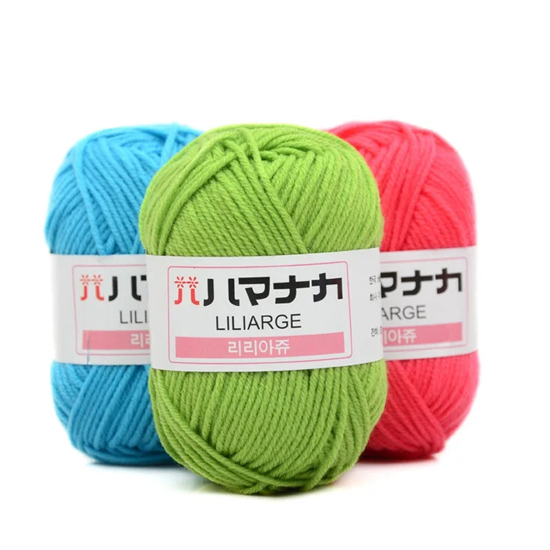 New Milk Sweet Soft Cotton Baby Knitting Wool Yarn Thick Yarn Fiber Velvet Yarn Hand Knitting Wool Crochet Yarn for DIY Sweater