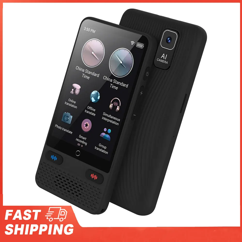 

Портативное устройство языкового перевода S85 с переводкой в автономном режиме, 138 языков, голосовая поддержка записи голоса и видео