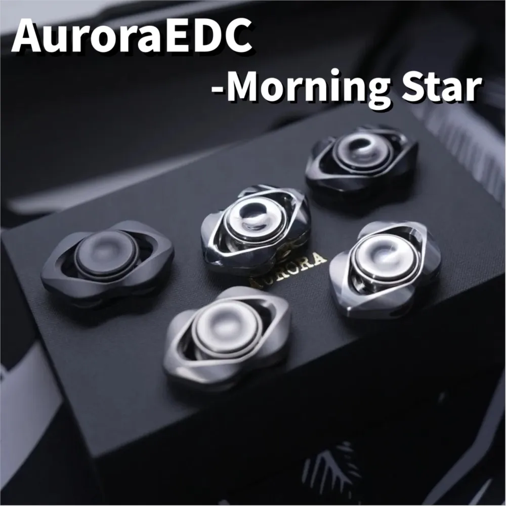 AuroraEDC Morning Star Fidget Spinner Gyroscope en acier inoxydable Gadgets de soulagement de l'anxiété Fidgeting Spinners Accessoires de bureau