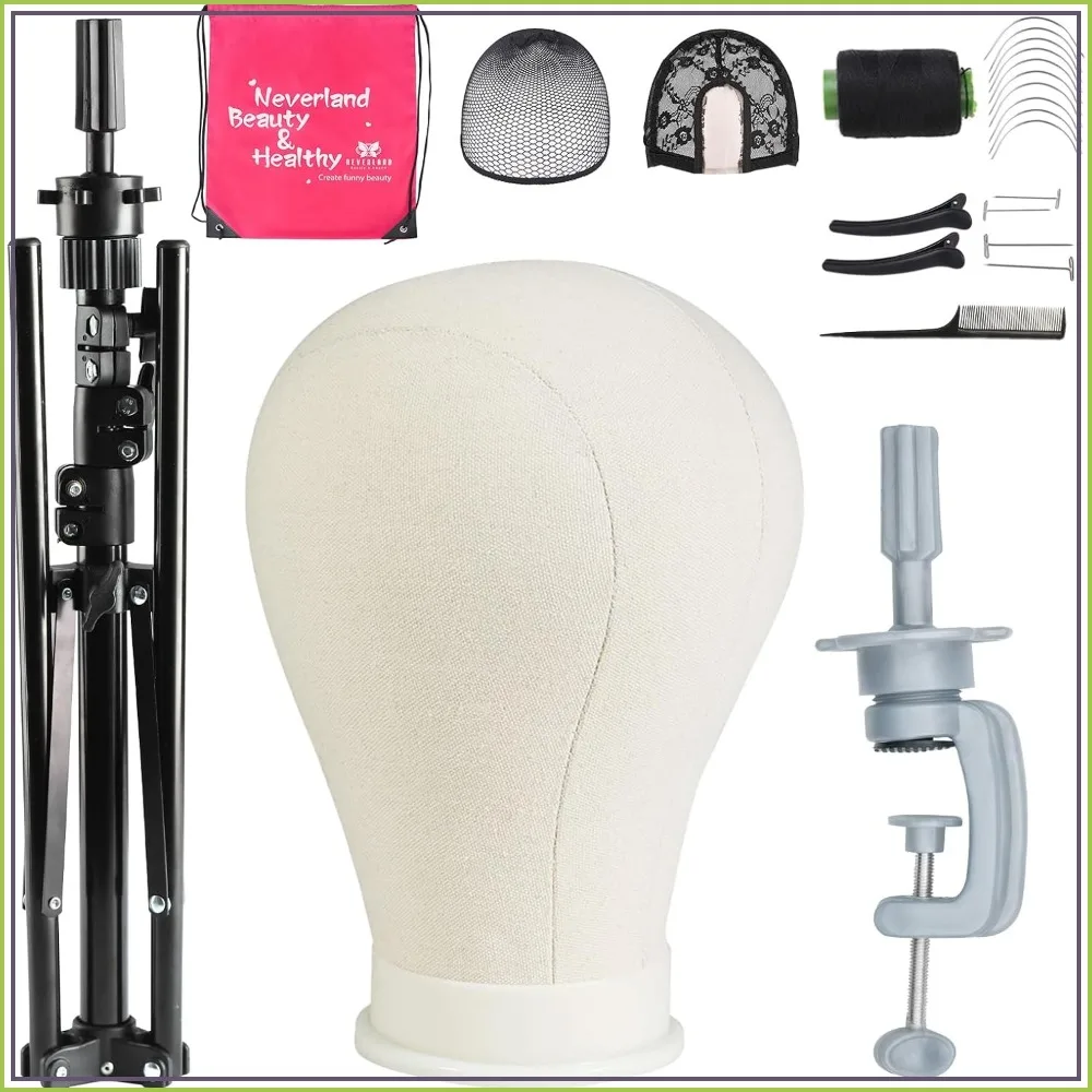 

Adjustable Wig Stand Tripod with Mannequin Head, 23 Inch for Wig Display, Cosmetology Practice