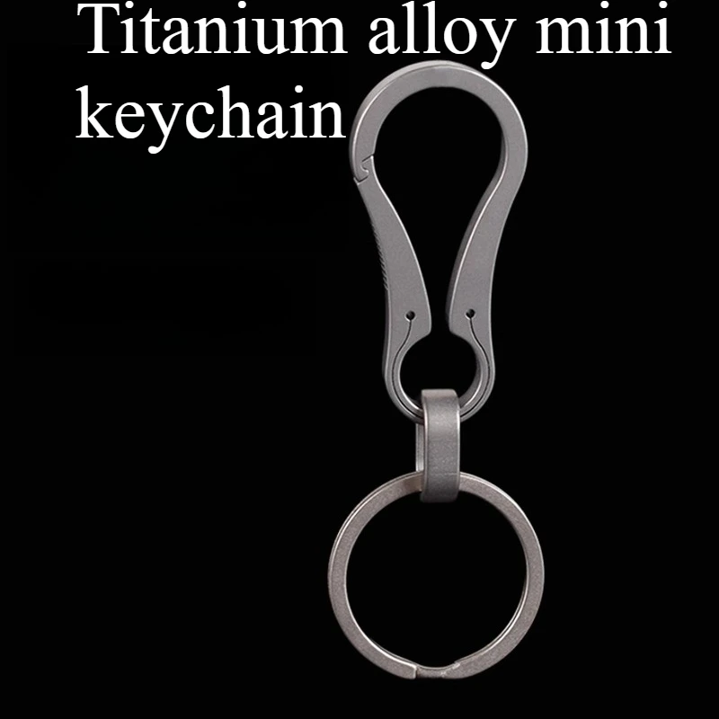 سلسلة مفاتيح جديدة من سبائك التيتانيوم، سلسلة مفاتيح صغيرة مطورة على شكل قطرة الماء، عالية الجودة، متكاملة سريعة التعليق