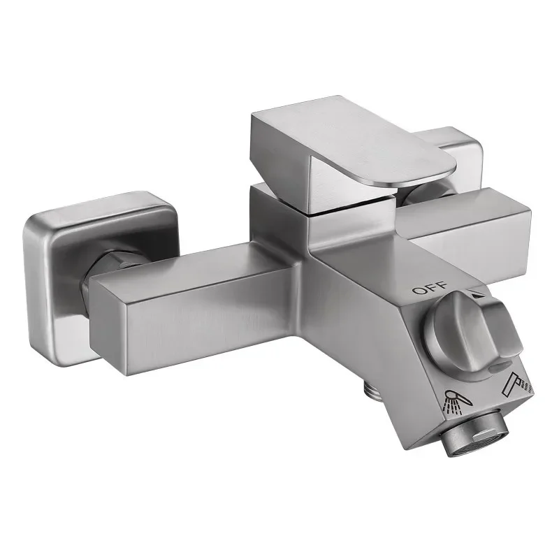 Water mixing valve 304 stainless steel shower bathroom shower head concealed triple water bathtub faucet