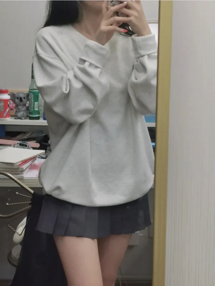 

Повседневная круглая толстовка унисекс, однотонная, с капюшоном, для мужчин и женщин, осенне-зимняя, модная, удобная посадка...