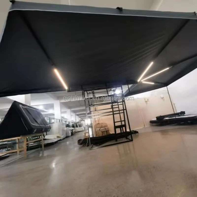 

270 Car Degrees,Camping Awning 270 Degree Free Standing Car Side 2M/2.5M for Over 8 People,With LED light