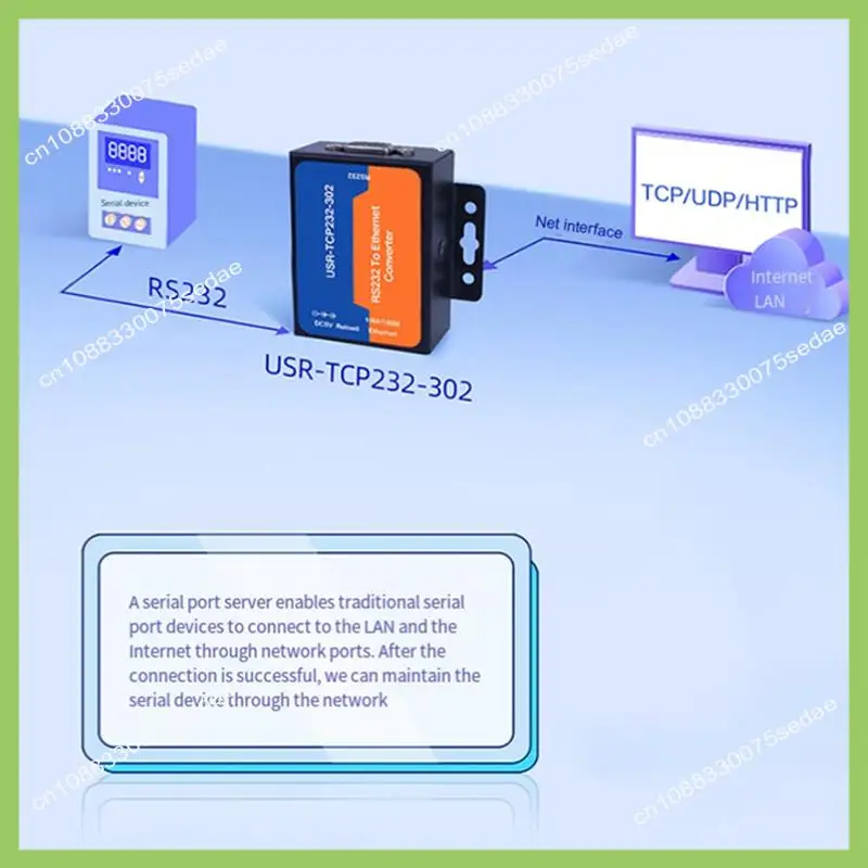 Módulo de servidor Ethernet Y19A USR USR-TCP232-302 RS232 a Ethernet TCP IP módulo de servidor convertidor Ethernet compatible con DHCP/DNS