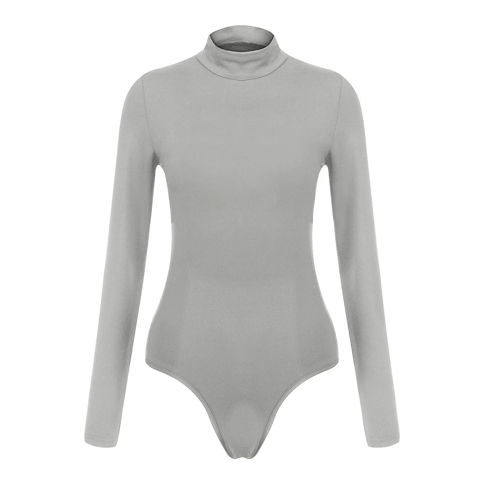 

Bodysuit Tops For Women Solid Color Long Sleeve Turtleneck Playsuits Shapewear Tummy Control For Women Sexy Short Playsuit