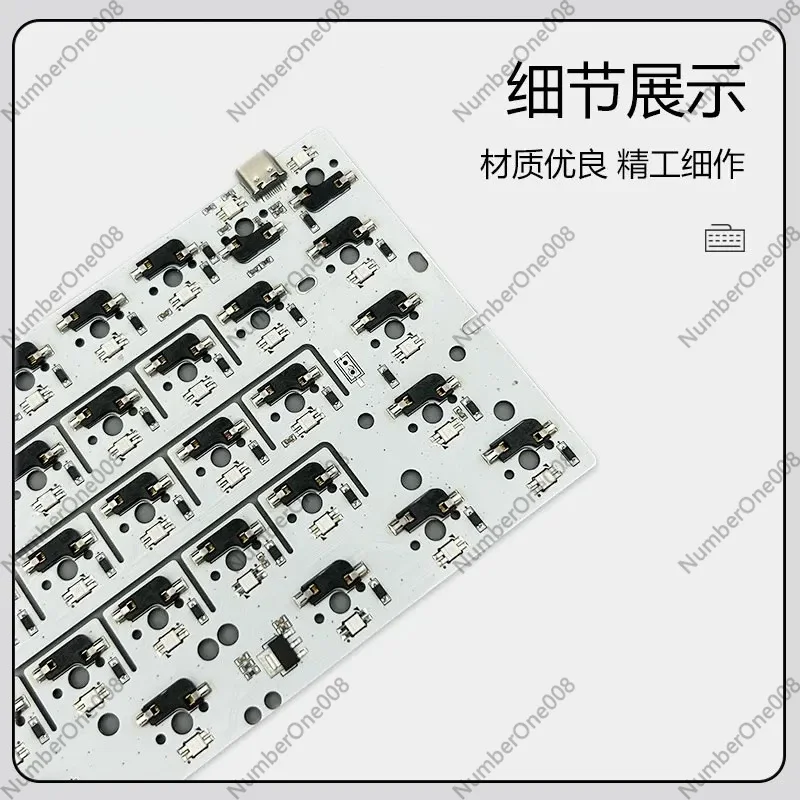 PCB Custom GH60 61 Key Mechanical Axis Single-mode PCB Hot Swap