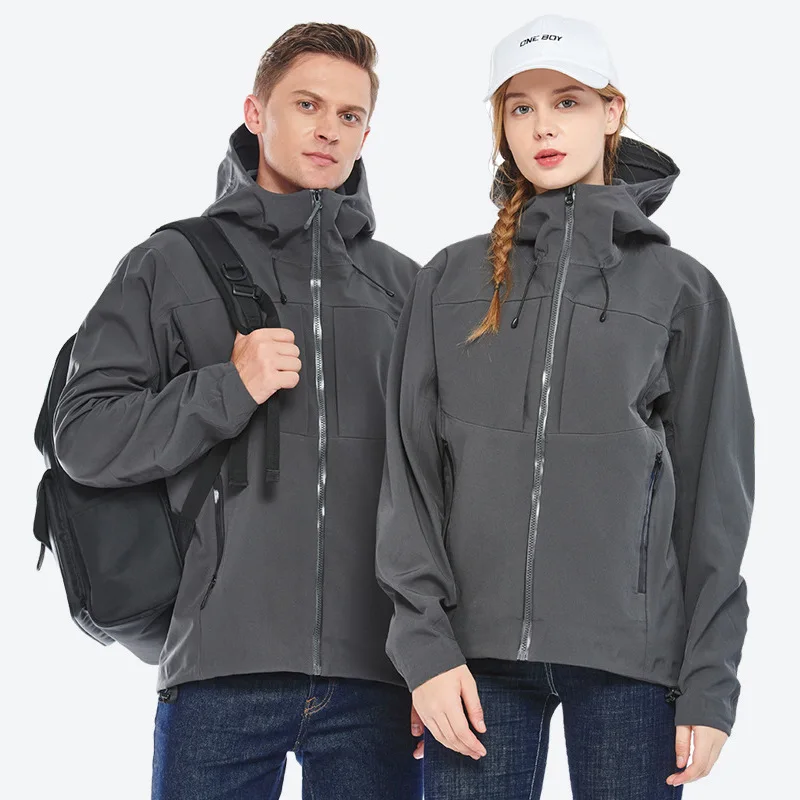 New Autumn Winter Outdoor Soft Shell Men's Windproof Waterproof Single Jacket Women's Overalls Trekking Camp Hunting Training