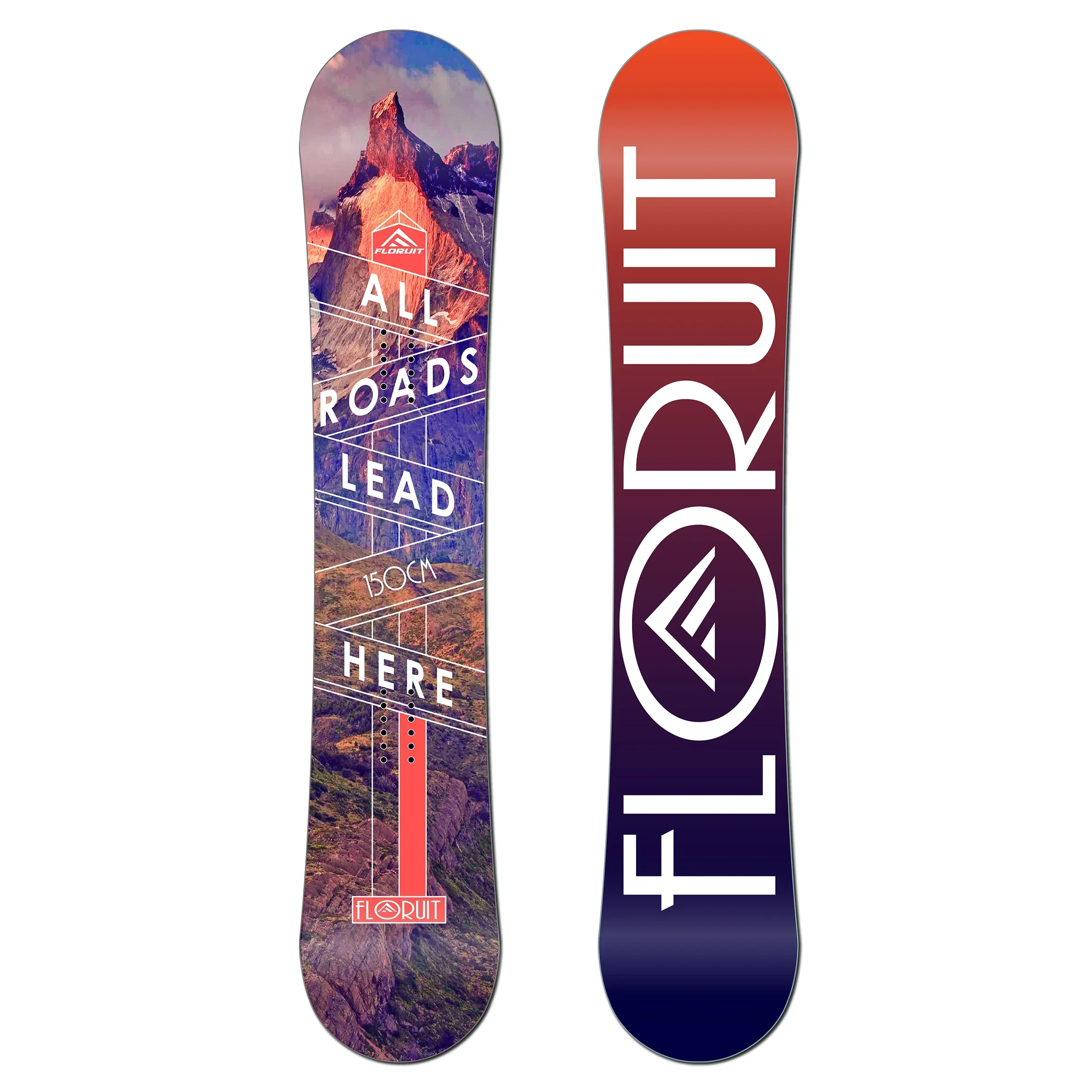 FLORUIT Hot Adult All-Mountain snowboard Custom Skis