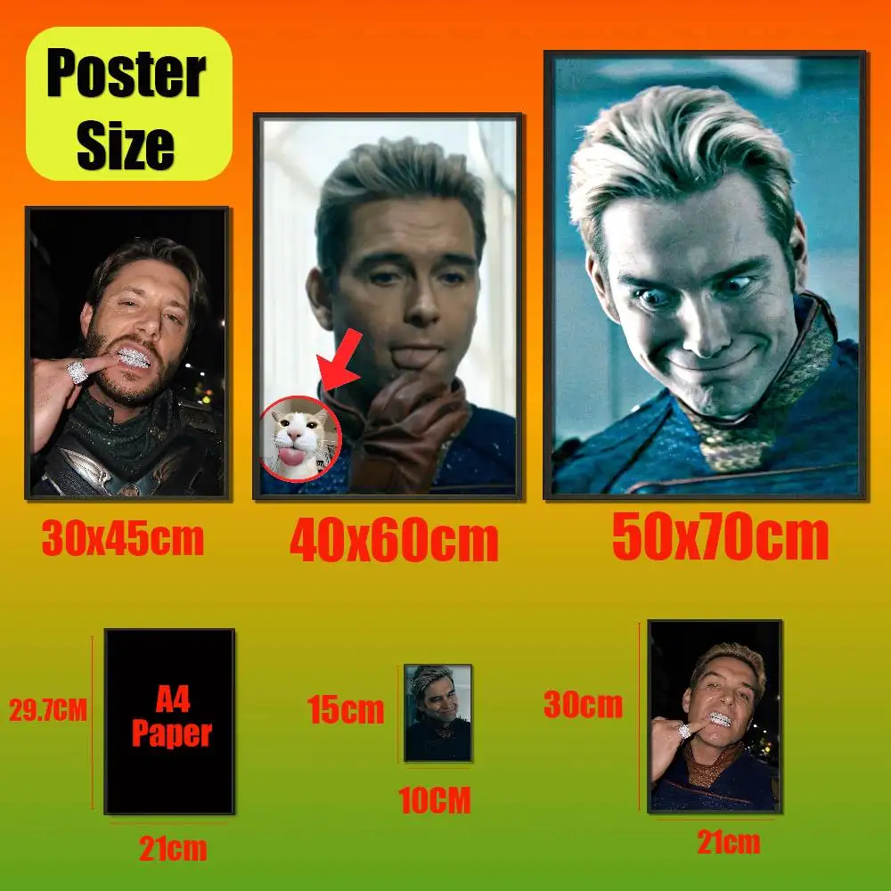 For Homelander Soldier Boy Poster Cover Wall Murals Offices Custom Self-adhesive Decoration Sticker Playbill