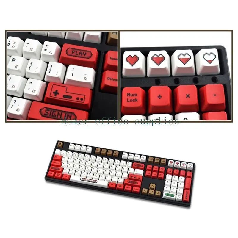 K43B 108PCS pour / NES KEYACAP PBT PROFIL CEMERRY Processus sublimation standard C