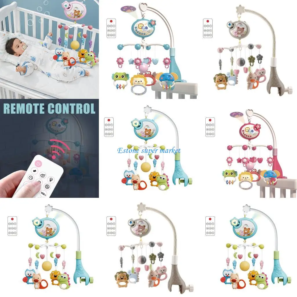 Jouet développement sensoriel pour nourrissons, projecteur musique chevet, rotation automatique, Mobile 400, mélodies