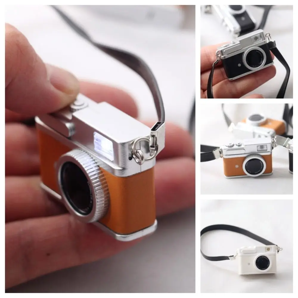 Pretend Play OB11 Doll Accessories Photographic Prop Doll House Accessories Simulation Camera Witn Flash Lamp Cool Toy