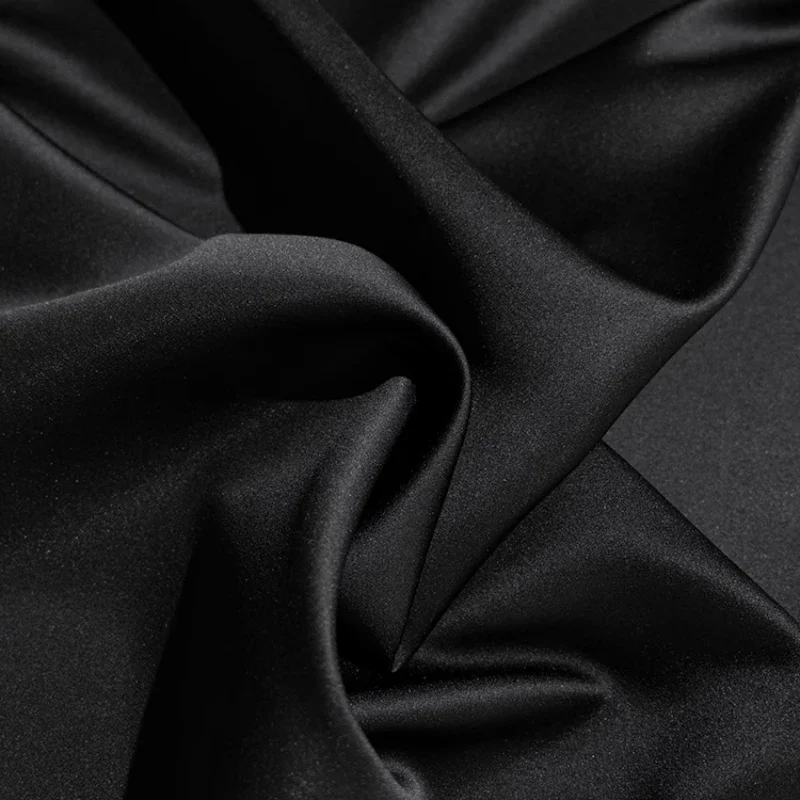 Polyester Thickened Crisp Fabric By Meter Silhouette Skirt Jacket Trench Coat Clothing Graduation Designer Fabrics Black White