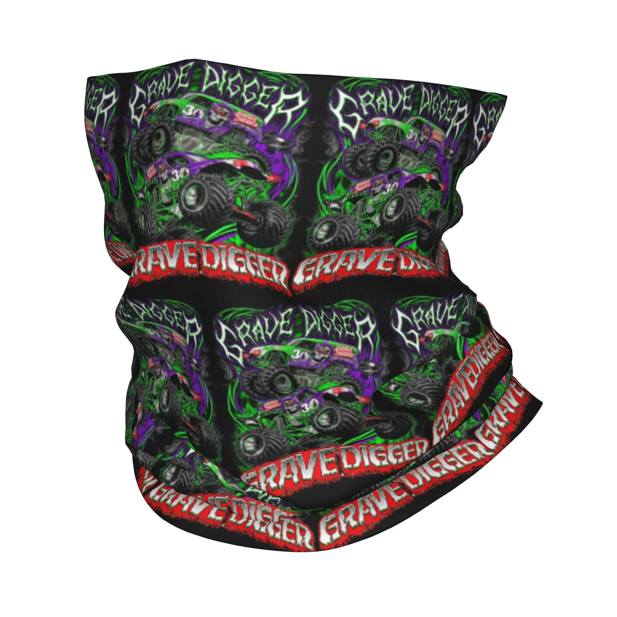 

Monster jam grave digger monster truck art fans Bandana Neck Gaiter Wrap Scarf Balaclava Outdoor Sports Unisex Adult Breathable