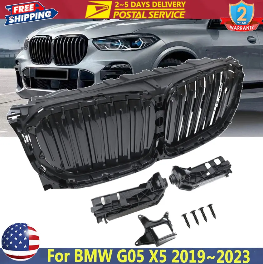 

Front Upper Radiator Grille Active Air Shutter For BMW X5 G05 2019~2023 Front Radiator Air Shutter Grille With Motor 51749465526