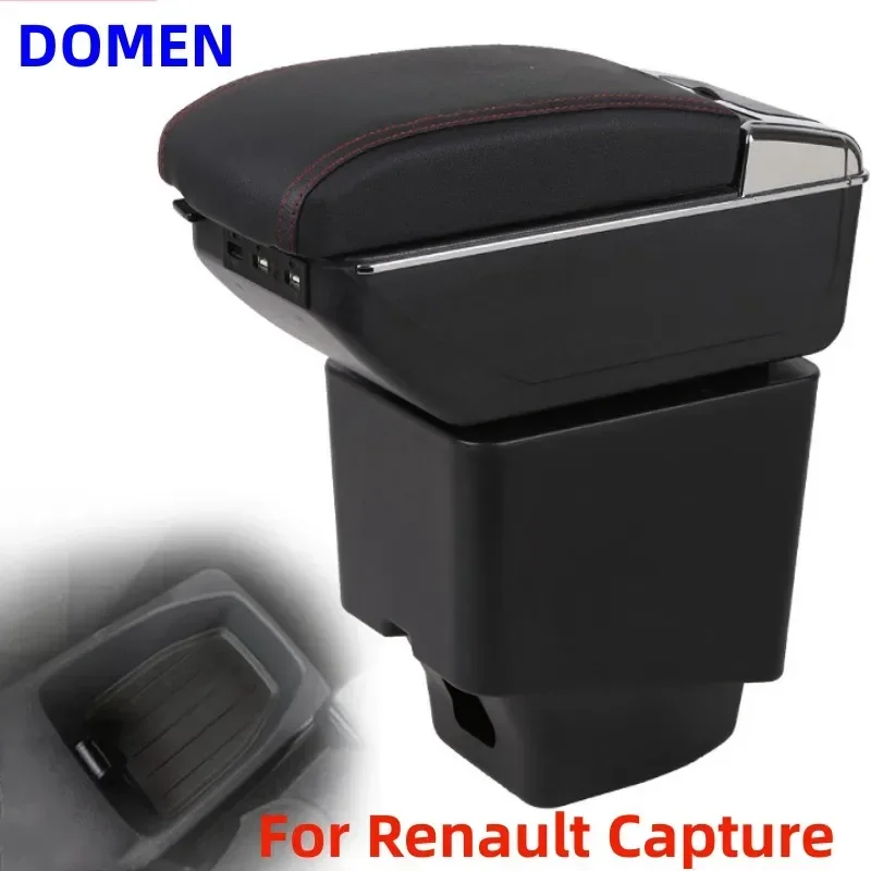 

For Renault Captur armrest box Original dedicated central armrest box modification accessories Dual Layer USB Charging 2018-2021