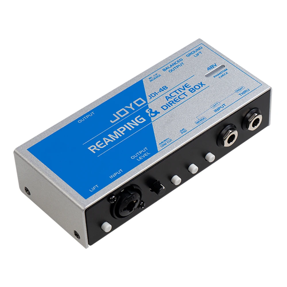 JOYO JDI-48 REAMPING and DI Functions 2 in 1 Phantom Powered 48V Active Direct Box + Passive Reamp Guitar Effects Pedal