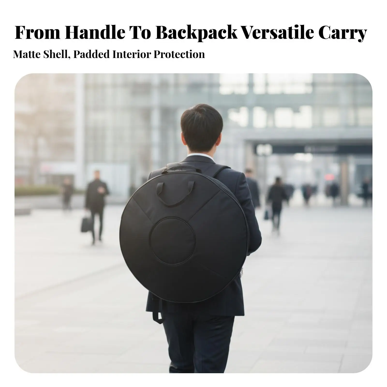 Oxford Cloth Tongue Drum Cover Bag Durable Zipper Padded Case for Portable Steel Pan Instrument Transport
