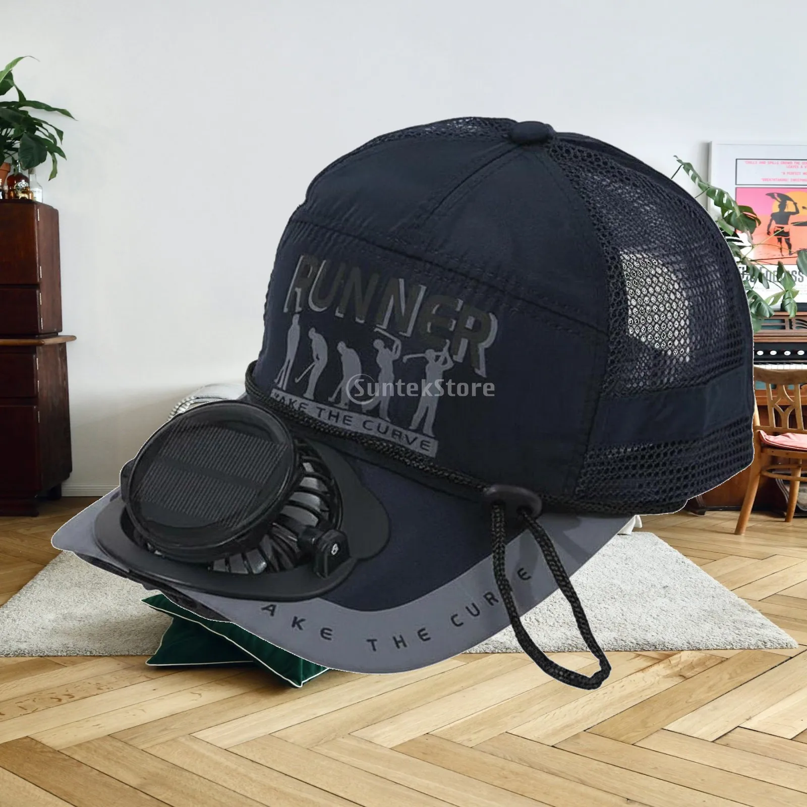 Solar Fan Cap Protection Solar Fan Cap with 3 Speeds Adjustable Settings Fishing Sun Hat for Anglers
