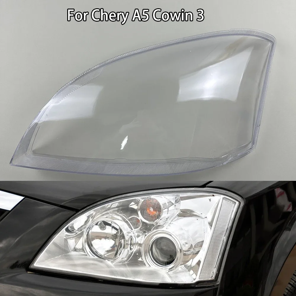 

For Chery A5 Cowin 3 Car Front Headlamps Headlight Cover Transparent Lampshade Front Headlight Cover Shell Car Gadgets