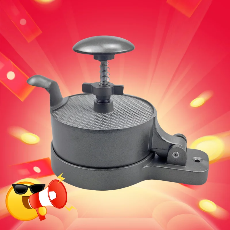 ماكينة همبرغر بالضغط اليدوي، ماكينة صنع باتيه همبرغر منزلية صغيرة، سمك سبائك الألومنيوم قابل للتعديل، قالب ضغط اللحوم