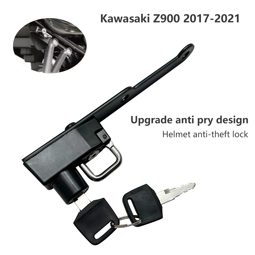 Motorcycle Helmet Lock Kit Helmets Security Anti-Theft Lock Rust-Proof Aluminum For Kawasaki Z900 Accessories 5