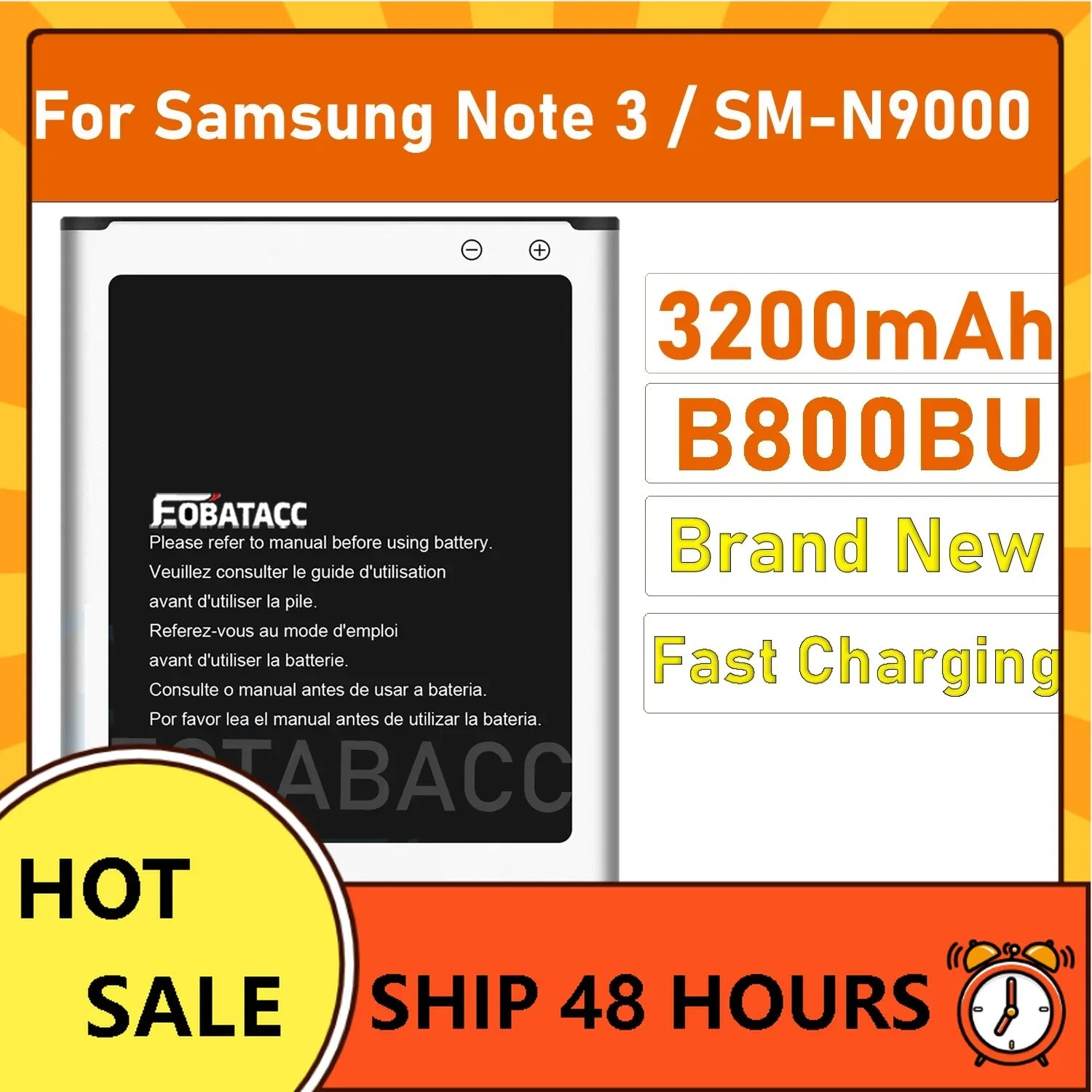 

Новый аккумулятор B800BE B800BC B800BU для Samsung Galaxy Note 3 N900 N9002 N9005 N9006 N9008, сменный аккумулятор