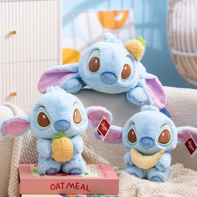 

Disney Stitch плюшевые игрушки банан ананас стежка кукла подушка со спальной куклой украшение дома детские подарки на день рождения