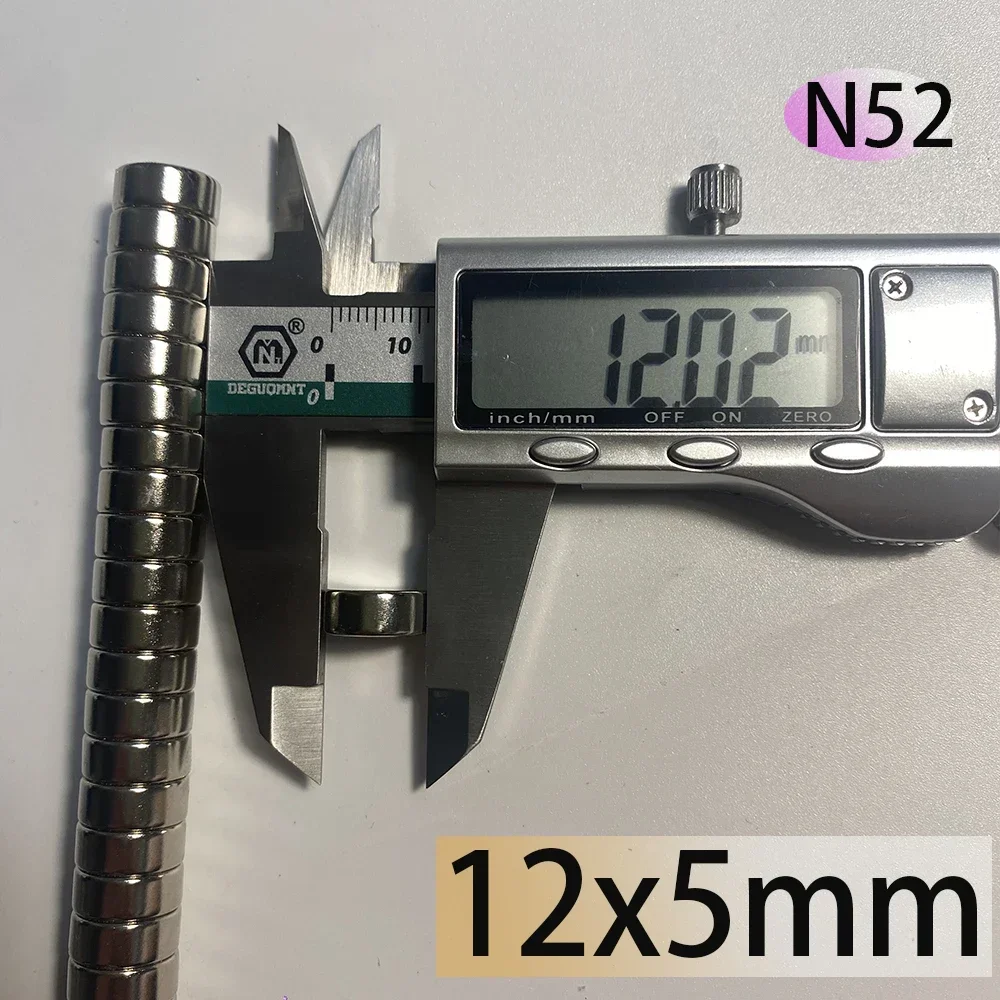 N52 12x5 12X2 standard Blocks engine scooter Rare Earth Strong Neodymium Magnets generation motor healthcare Electronics magnet