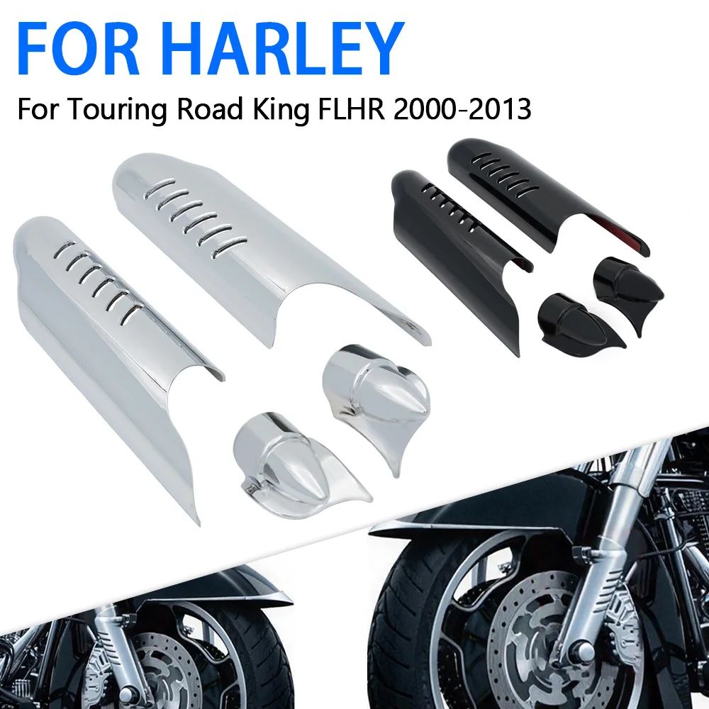 

For Harley Touring Road King Electra Glide FLHT FLTR 2000- 2013 Motorcycle Lower Fork Leg Cover Guard Deflector Shield Protector