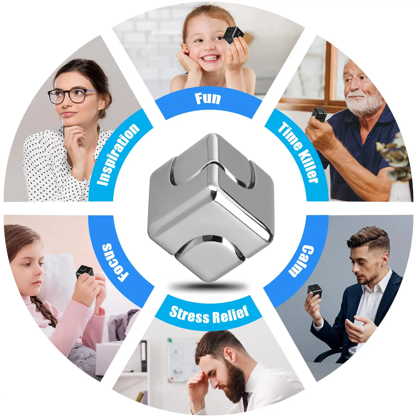 Metall Cube Rotierenden Fingertip Gyroskop Zappeln Anti Stress Spielzeug Erwachsene Büro Home Reise Tragbare Spinner Spielzeug Weihnachten Geschenke
