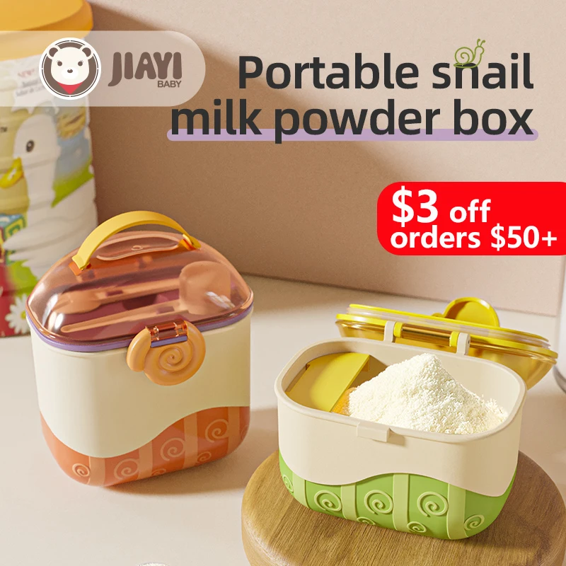 Baby Milk Powder Compartment Box,PP Plastic,Side Food Sealed Moisture-proof Storage Tank,Food Container Baby,Portable Out