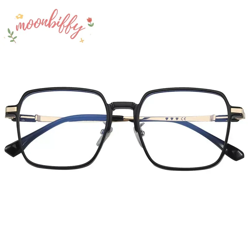 Unisex Square Reading Glasses Women Trendy Presbyopia Eyeglasses Vintage Transparent Oversize Far-sighted Prescription Eyewear