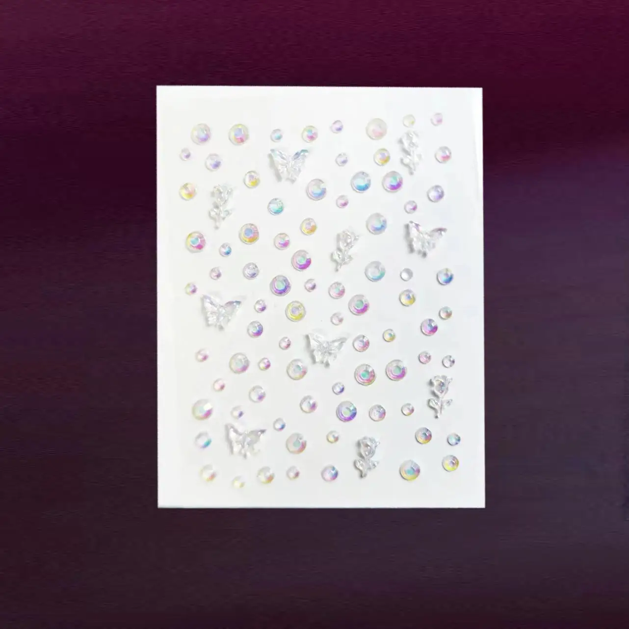 3D Acrylic Diamond Stickers Butterfly Crystal Patch for Stage Makeup