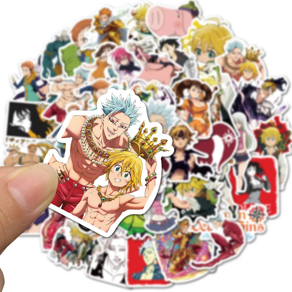 50Pcs Animation The Seven Deadly Sins Personalized Graffiti Sticker Motorcycle Trunk Refrigerator Guitar Waterproof Anime Decal