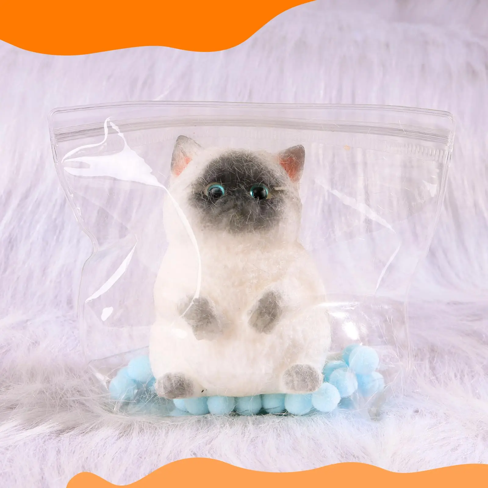 Weiches Niedliches Katzen-Squishy-Spielzeug Kawaii Langsam Aufsteigende Tierfigur Stressabbau-Spielzeug Mini Plüschähnliches Geschenk für Kinder und Erwachsene – Detail 3