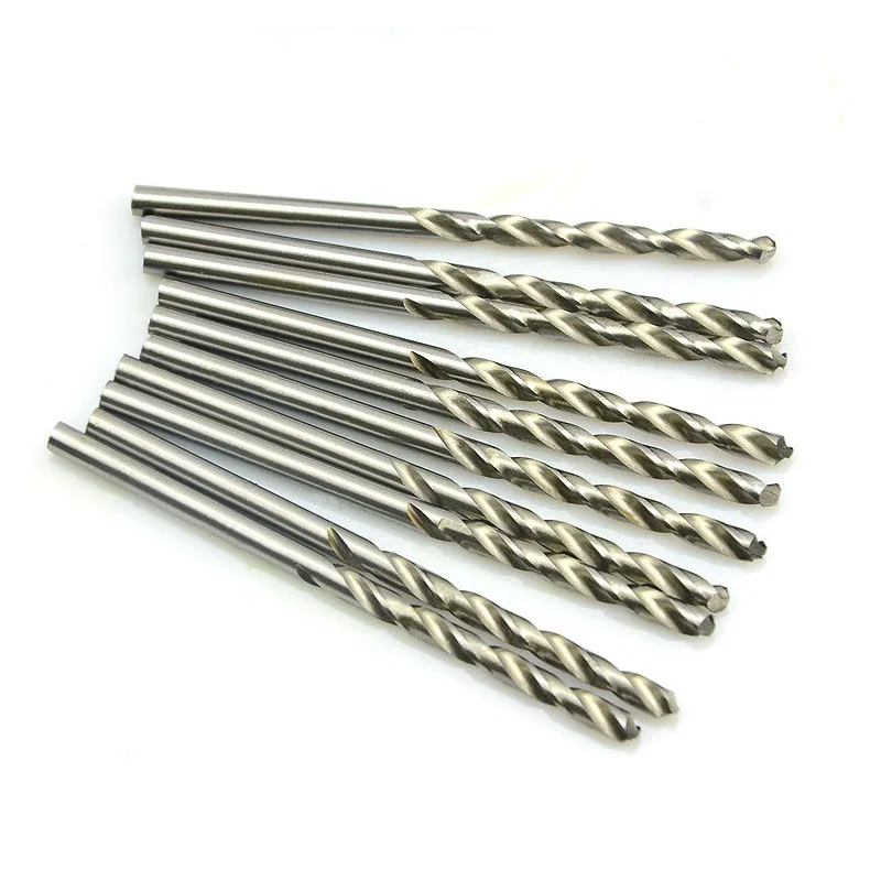 10Pcs 0.5-3.2mm HSS Twist Drill Bit Set For Dremel Rotary Tool Straight Shank Mini Drill Bit Set Hand Tool